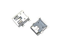 Conector macho de 5 pines Micro USB a Smt 2,0, piezas de metal, conector de puerto de carga de parche de doble fila