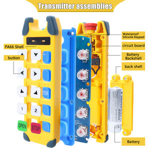 ECD-8S 8 boutons simples contrôleur de treuil de levage grue aérienne palan radio poignée industrielle sans fil télécommande - Product Image 3