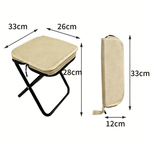 Silla Plegable Cuadrada Mini Entai, Personalizable, Ultraligera, de Acero al Carbono y Poliéster, para Camping, Jardín, Comedor, Muebles Compactos para Apartamento - Product Image 3