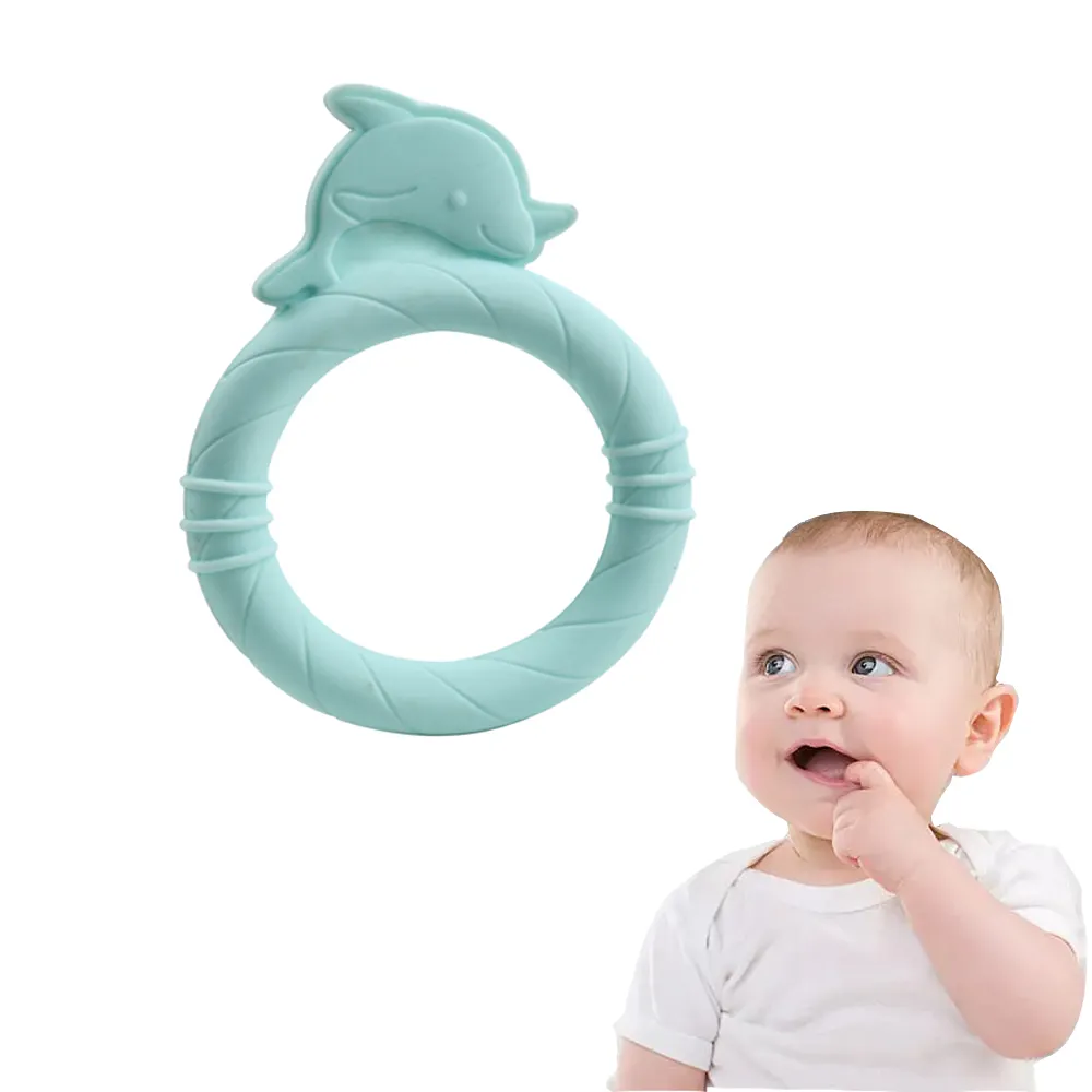 IN STOCK Silicone Baby Custom Teething Toy Food Chews Teethers Bany Teeth Gift Set Toys Newborn Teether