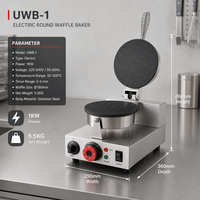 Machine commerciale de rouleau d'oeuf d'acier inoxydable de revêtement antiadhésif de fabricant de cône de gaufre de UWB-1 à vendre