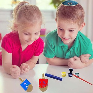 ไม้ไจโรสปินเนอร์ของเล่นเพื่อการศึกษาของเด็กคลาสสิกที่น่าสนใจของขวัญหมุนได้สปินเนอร์สำหรับทำมือ Hanukkah ของขวัญ - Product Image 3