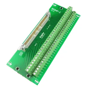 IDC64P IDC 64 Pin erkek konnektör 64 P Terminal bloğu kesme panosu adaptörü PLC röle terminalleri DIN raylı montaj