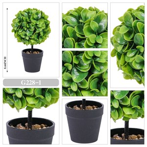 Ruopei <span class=keywords><strong>Mini</strong></span> Bola de Topiario Artificial de Boj, Resistente a los Rayos UV, Planta de Boj Artificial en Maceta Negra para Decoración de Mesa en Hogar u Oficina - Product Image 6