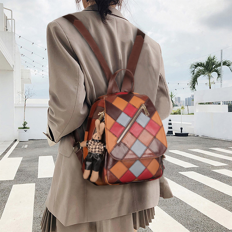 Genuine Leather Casual Shoulder Backpack Custom