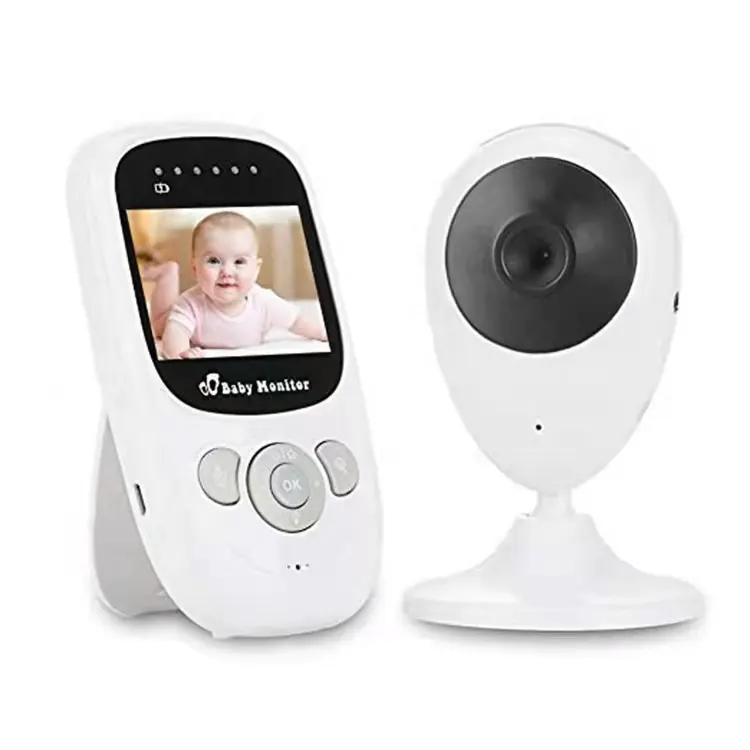 2.4 pollici Wireless Baby Monitor Mini telecamera di sicurezza Video musicale neonato Radio visione notturna Monitor casa intelligente bianco Gua DC 5V