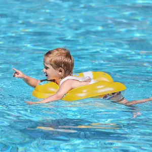 Swimbobo 두꺼운 PVC 수영 도매 핫 세일 세 3 개월에서 6 세 아이 노란 반지 아기 부동 캐노피 겨드랑이 수영 반지