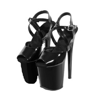 Sandales à plateforme imperméables à talon aiguille et bout ouvert, style européen et américain, sexy, effet miroir, 20 cm, collection automne