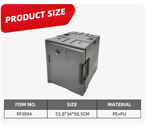 業務用保温食品運搬容器 プラスチック製断熱フードパンキャリア 6つのフルサイズフードパン付き - Product Image 6