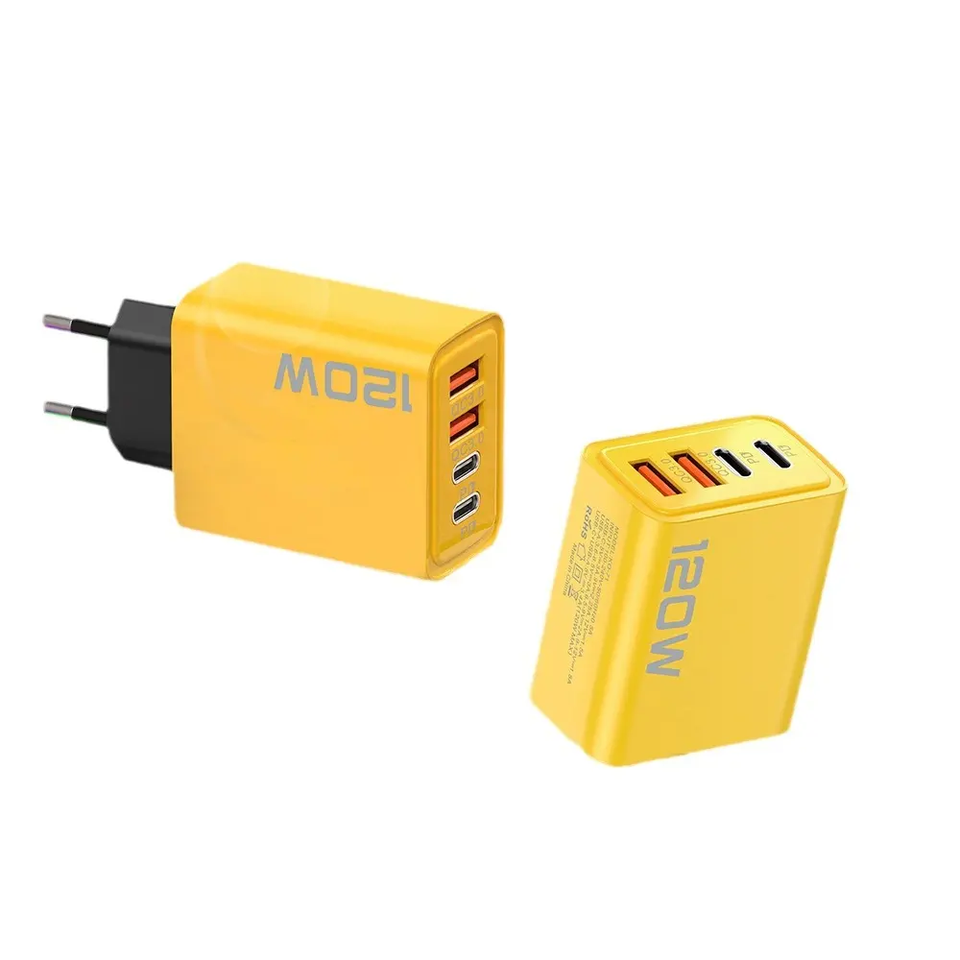 120W Dual USB Type C GaN Power Adapter Charger