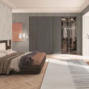 Muebles Modernos, Armarios Empotrados de Madera Maciza, Diseño Integrado en la Pared, Armario de Dormitorio para Ropa - Product Image 6