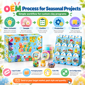ผู้ผลิตชุดดินปั้นแห้งแบบ OEM ชุดของขวัญตามฤดูกาล ชุดดินปั้น DIY บรรจุภัณฑ์แบบกำหนดเอง ผู้จัดจำหน่ายฉลากส่วนตัวสำหรับแบรนด์ระดับโลก - Product Image 5