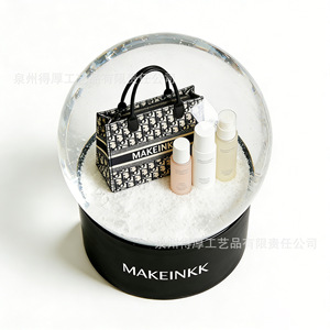 Makeinkk Skincare <b>Snow</b> Globe Decorative Crystal <b>Ball</b> Round DIY Assembly Valentine'S Day Gift - Product Image 2