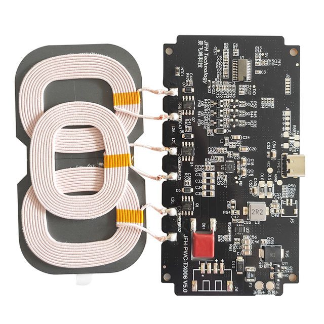 20W Car Renovation Dedicated Mobile Phone Wireless Charger Module With Three Coil Transmission End 12V Fast Charging