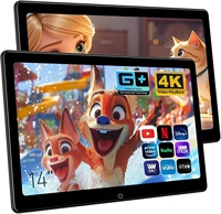 14'' Rücksitz-Kopfstützenbildschirm Android 13 System 5G WiFi Unterstützung UHD 4K Videodekodierung Vollformat-Audiowiedergabe Monitor