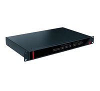 Ordinateur industriel embarqué compact 1U sans ventilateur, montable en rack, avec refroidissement, boîtier en alliage d'aluminium, double port