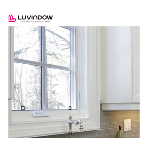 Nhà máy chuyên nghiệp mới nhất của cửa sổ hiện đại nướng thiết kế Swing mở phong cách với khung gỗ nhôm thanh lịch Hội Trường Mẫu - Product Image 1