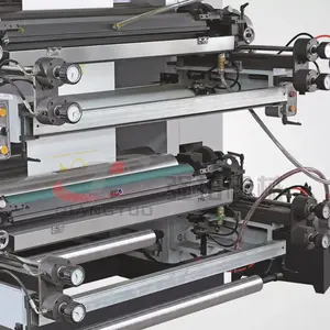 QIANGTUO 뜨거운 판매 YTB-A 스택 타입 6 컬러 비닐 봉투 플렉소 그래픽 프린터/플렉소 인쇄 기계