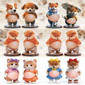Jouet Squishy Adorable Corgi et Shiba Inu à Gros Ventre, Autocollant Anti-Collision Super Doux en Silicone pour <span class=keywords><strong>Porte</strong></span> de Voiture et Maison - Product Image 1