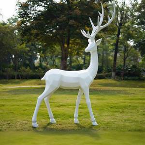 Scultura Moderna Artistica Geometrica a Forma di Cervo per <span class=keywords><strong>Giardino</strong></span> Esterno, Prato Urbano, <span class=keywords><strong>Arredo</strong></span> Decorativo per Giardini Comunitari - Product Image 3