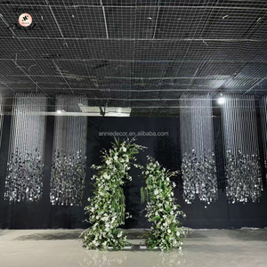 Moderna Tenda a Fili con Paillettes <span class=keywords><strong>Argento</strong></span> <span class=keywords><strong>e</strong></span> <span class=keywords><strong>Oro</strong></span> Personalizzata Lunga Drappeggio Decorazione per Sfondo Eventi Matrimoni <span class=keywords><strong>e</strong></span> Sale Ricevimento - Product Image 2