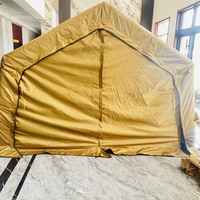 Tente de camping gonflable de luxe Bonuohongyi pour 8 à 12 personnes, en PVC imperméable 3000+ mm, double couche, quatre saisons, automatique et rapide