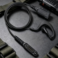 Oreillette avec câble anti-torsion durable pour talkie-walkie Motorola R7 de patrouille sur le terrain
