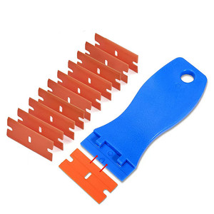 Plastic Razor Blade Scraper Adhesive Tape Sticker Label Removal Scraper Tool Window Glass Cleaning Scraper