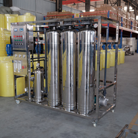 Système de filtration par osmose inverse en acier inoxydable SS304 personnalisé de 1000 LPH, machines à eau pure RO, traitement de purification