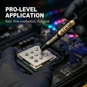 Pâte thermique <span class=keywords><strong>Maxtor</strong></span> CTG12 18W/mk à haute conductivité thermique, pâte thermique pour CPU et GPU, refroidissement haute performance, graisse thermique pour PC de jeu - Product Image 6