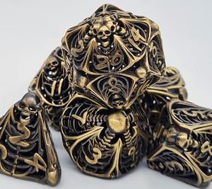 ชุดลูกเต๋า RPG ลายหัวกะโหลกมังกรโลหะแบบกำหนดเอง สำหรับผู้เล่น DND เกมกระดานใหม่ - Product Image 6