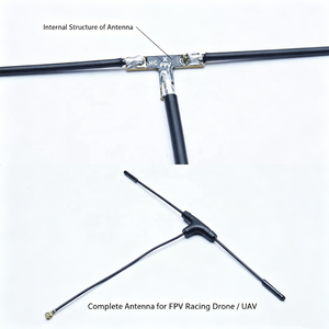 <span class=keywords><strong>Antena</strong></span> Dipolo <span class=keywords><strong>Omnidireccional</strong></span> Mini FPV Profesional de Alta Ganancia 433MHz-5.8GHz Tipo T con Conector UFL para Receptor de Dron FPV UAV - Product Image 3