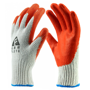 Перчатка Рабочая гладкая с латексным покрытием, <span class=keywords><strong>10</strong></span> калибра, из натурального белого хлопка, трикотажная перчатка для защиты рук - Product Image 1