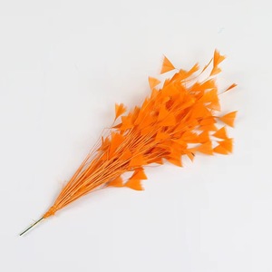 Plumes de dinde de 30 cm, fournitures de chapellerie, fleurs en plumes rayées, couleur teinte, montage pour chapeaux et épingles à <span class=keywords><strong>cheveux</strong></span> - Product Image 2