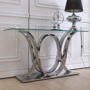Modern Luxury Furniture <strong>Corner</strong> <strong>Console</strong> <strong>Tables</strong> Living Room Hallway Mirrored Stainless Steel <strong>Console</strong> <strong>Tables</strong> - Product Image 4