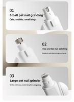 Kit de Cuidado de Uñas para Mascotas en Oferta, para Perros y Gatos, Tipo C Recargable, Función de Pulido de Acero Inoxidable, Cortaúñas de Seguridad