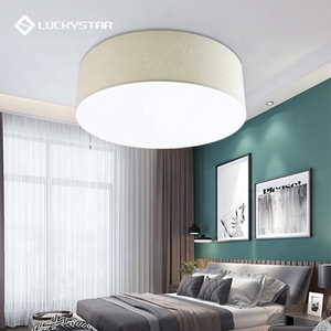 LUCKYSTAR Hot Sale Fixtures Round Fabric <strong>Shell</strong> Lamp 22W CCT IR LED Ceiling Lighting for Smart Home <strong>Light</strong> - Product Image 5