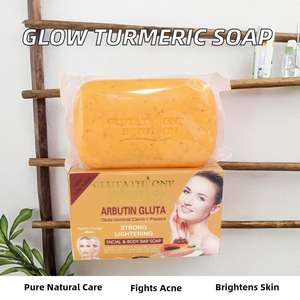 Savon Solide Corporel Artisanal Bio Naturel Anti-Acné Éclaircissant au Curcuma et Miel, Formule Marque Blanche, Format Voyage - Product Image 2