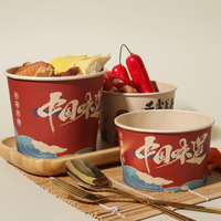 Bol en papier kraft OEM avec couvercle en PET bol à salade blanc jetable en papier kraft bol à salade écologique à paroi unique