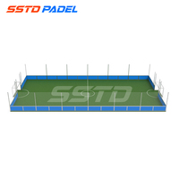 Système de terrain de football 5 contre 5 SSTD Futsal, terrain de mini-football, terrain de sport extérieur, plaques en alliage vert