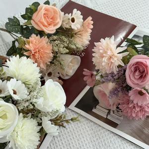 Flores Artificiales de Hortensia de Otoño en Oferta, Ramos de Boda al por Mayor, Ramos de Novia de Peonía, Pequeños Ramos - Product Image 3