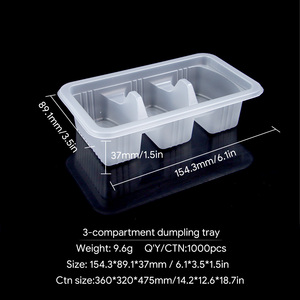 15-grid Dumpling <b>Box</b> Disposable Fifteen-compartment Anti-freezing Plastic PP Tray Package Dumpling Thickened Heat-resistant - Product Image 3