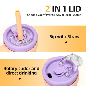 SilverJet Kids Stainless Steel Cup 14oz Vacuum Insulated <b>With</b> <b>Straw</b> Leakproof Lid Portable Eco-Friendly Back To School Use - Product Image 4