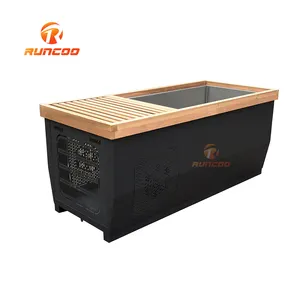 new design wooden insulated wifi app cooling system metal cold plunge tub and chiller outdoor