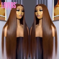 Peluca de Cabello Humano Pre-cortada 13x6 HD Full Frontal Lace, Color Chocolate Marrón, Cabello Natural con Cierre de Encaje sin Pegamento y Pre-arrancada para Mujer