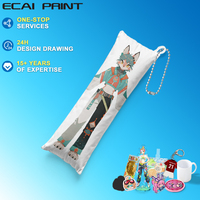 Porte-clés personnalisé Kawaii Mini Dakimakura, personnalisation d'usine, porte-clés en peluche anime pour sac à dos