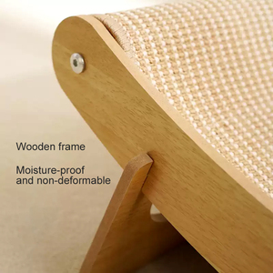 Vente en gros d'usine, <span class=keywords><strong>hamac</strong></span> <span class=keywords><strong>pour</strong></span> chats multifonctionnel classique en bois en forme de crabe avec plateau <span class=keywords><strong>à</strong></span> gratter en sisal - Product Image 5