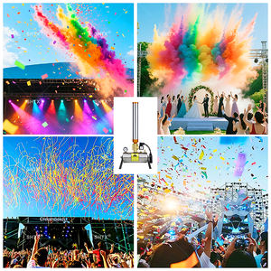 SHTX Pack de 2 Cañón de confeti eléctrico para escenario TNT para revelación género minimáquina confeti con bombas humo colores - Product Image 4