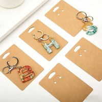Carte d'emballage en papier kraft 350g pour porte-clés, vente en gros usine, impression de logo personnalisable, carte de présentation pour porte-clés et lanières