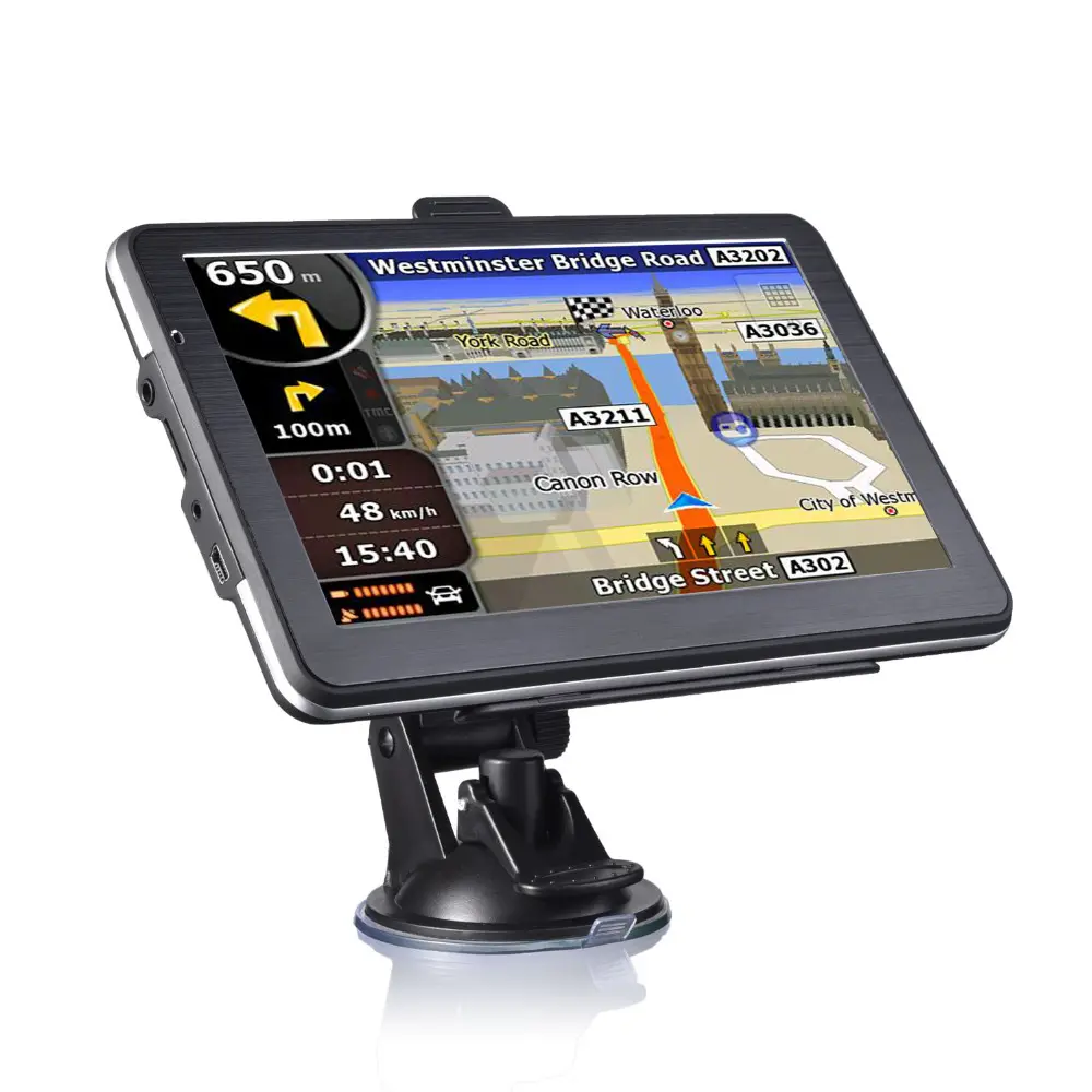 Peta Terbaru Navigasi GPS Mobil 7 Inci, Navigator Gps Truk Sat FM 256M + 8GB Anggur 6.0 FM